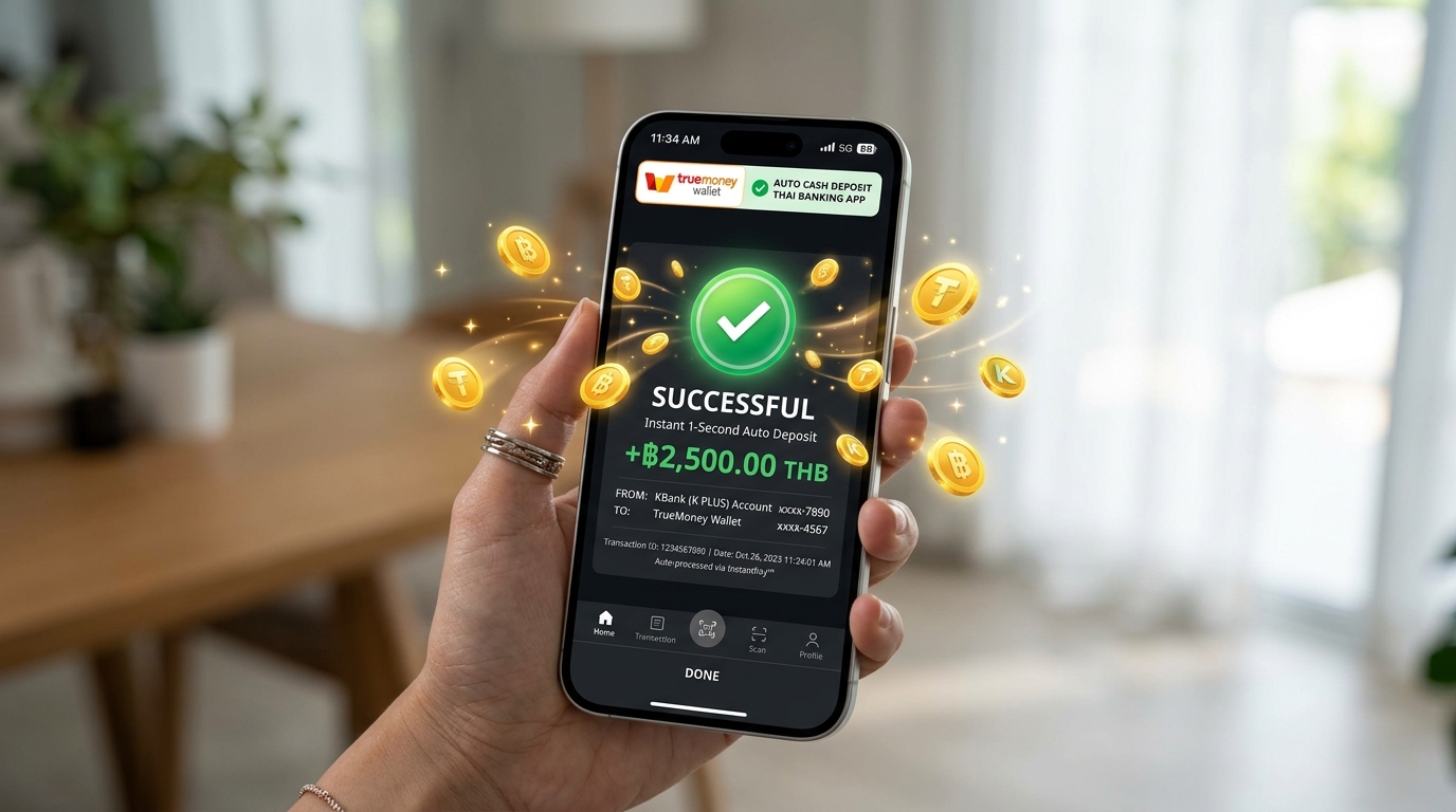 ระบบฝากถอนอัตโนมัติ TrueMoney Wallet รับตังค์168